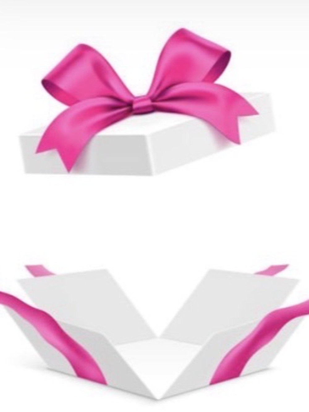 Surprise Mystery Grab Bag Box - Pink, White & Gold Party Decor